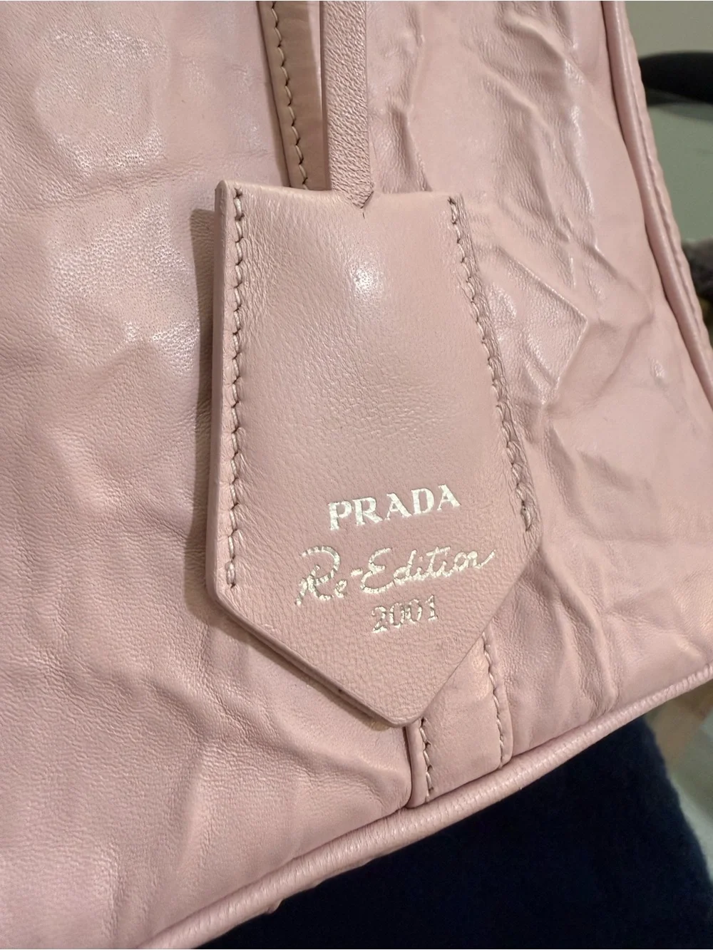 Prada Pink Re-Edition 2001 Top-Handle Bauletto Bag